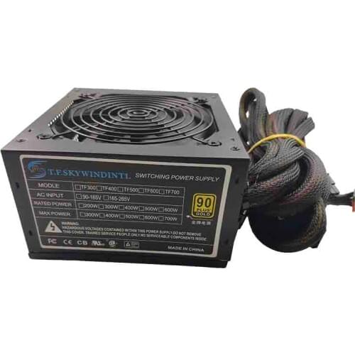 Gaming Computer PC Power Supply 600W ATX Form Power Supply Desktop PC 600W Switching Power with PFC function high efficiency