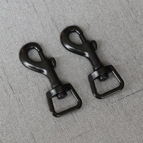1 Piece Black 15mm Alloy Buckle Rectangle Shape Climbing Chain Gift Practical Key Ring Safe Clasps 15GK-h