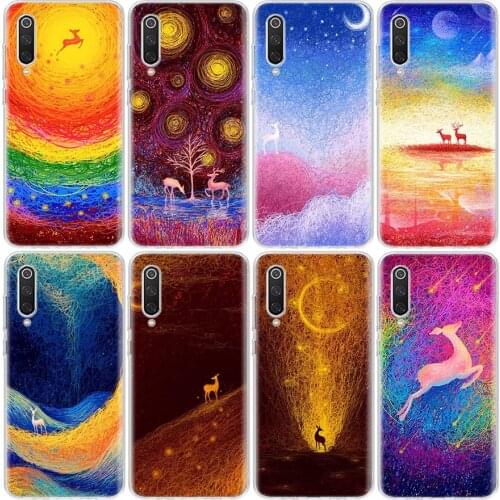 Animal deer Art Phone Case For Xiaomi Mi Note 11 10 9 CC9 10T 8 A3 A2 A1 M2 F2 Lite Pro X3 K20 F1 F3 CC9E 6X 5X Cover