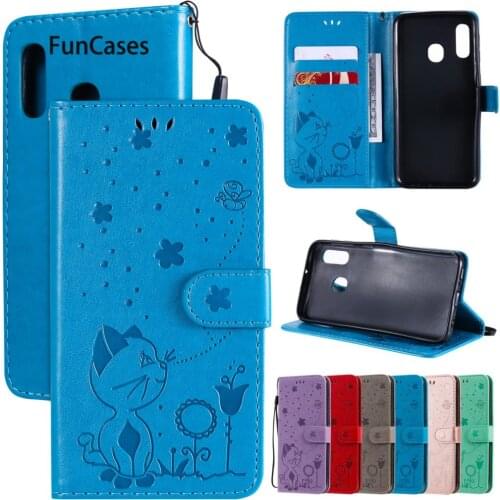 Hot Selling Mobile Bag Case For ajax Samsung A20E Geometric PU Leather Book Phone Pouch Cover Csse Galaxy capinha A202 Estojo