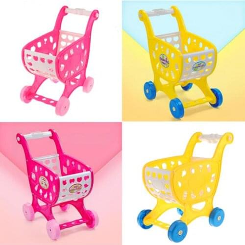 Baby Mini Supermarket Handcart Cart Storage Pretend Shopping Cart Toy