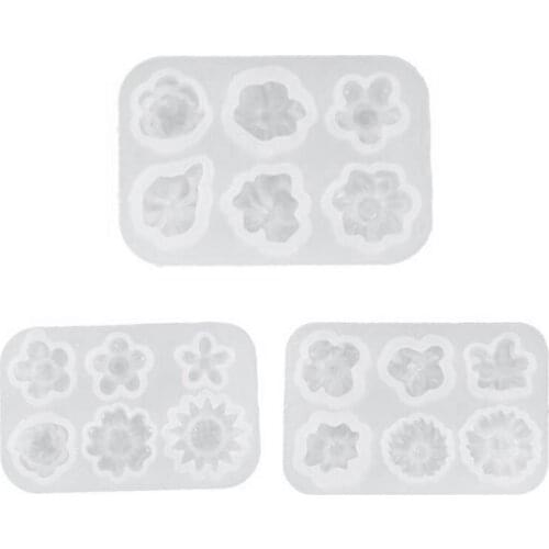 DIY Resin Crystal Epoxy Mold Small Flowers Decorations Casting Silicone Mould R2LE