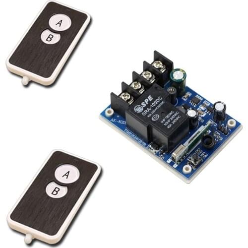 Hot Selling Wireless Remote Control Switches DC 12V-48V 30A Relay Wide Voltage Receiver and Transmitters