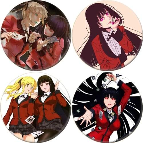 Classic Anime KAKEGURUI Icon Brooch Pins Breastpin Badge Cartoon Jewelry Handbag Schoolbag Hat Accessories Birthday Gift