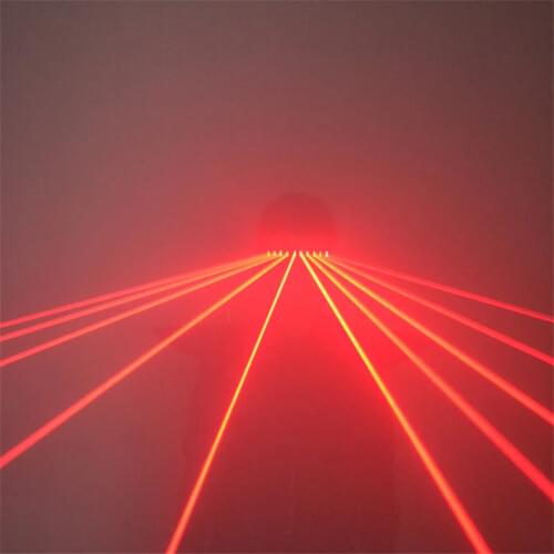 KS73 Ballroom dance stage costumes laser light glasses red laser beams robot men projector disco wears luminous laser glass bar