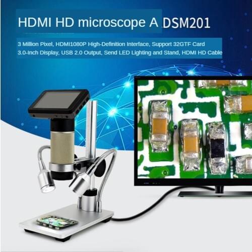 Andonstar ADSM201 inspection HDMI microscope HDMI digital microscope 300X long object distance microscpe Solder Repair Inspectio