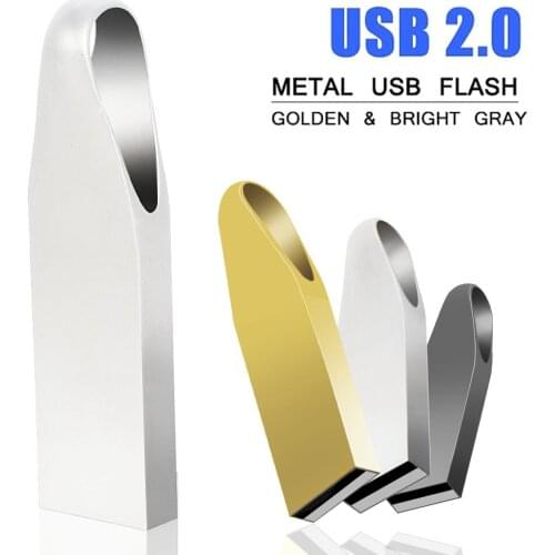 Metal Mini USB Flash Drive 2.0 pendrive Cle USB Flash Stick Pen Drive U Disk Custom logo 4GB 8GB 16GB 32GB for wedding gift