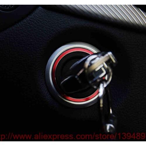 Aluminium alloy Car Ignition switch decoration stickers car styling For Mercedes Benz A B C E class GLK GL GLA All models
