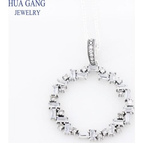 New S925 Sterling SilverFashion Shining Fragment 925 Silver Necklace Pendant Clavicle Chain Women Fit Women Gift