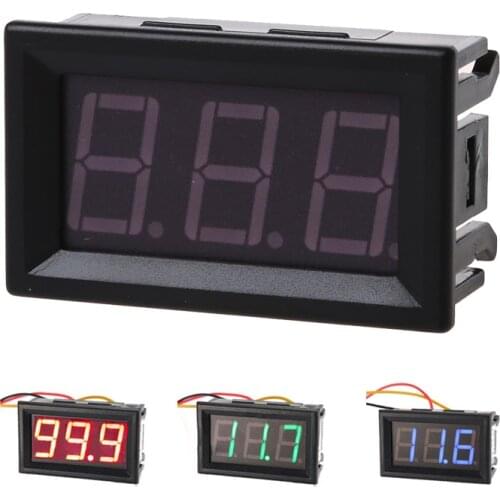 New DC 0-99.9V 3 Wire LED Digital Display Panel Volt Meter Voltage Voltmeter Car Motor