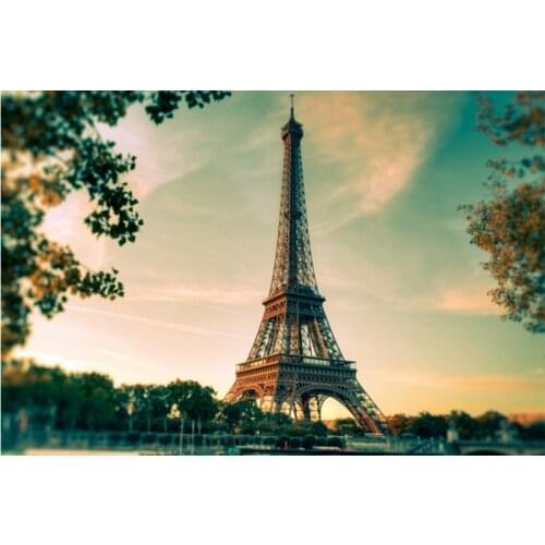 Paris scenery puzzle Eiffel Tower lavender cherry blossom Mount Fuji Great Wall jigsaw puzzle 1000 pieces adult relief toys