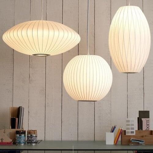 Italian Silk Cloth Pendant Lights Creative Living Room Pendant Hanging Lamps Modern Dining Room Lamps Decoration Indoor Lighting