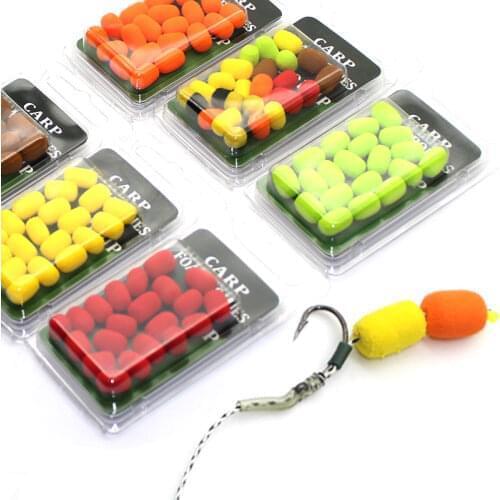 20PCS Carp Fishing Bait For Hair Rigs Accessories Bicolor Foam Carp Bait Ball Pop Up Boilies Fishing Lure Method Feeder Tackle