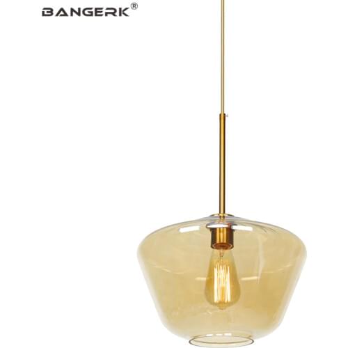 Simple Glass Shade Pendant Light LED Edison Loft Decor Modern Hanging Lamp Dining Room Bedroom Bar Home Lighting E27 Droplight