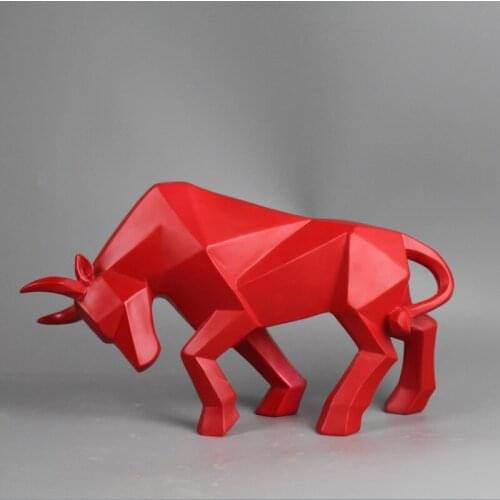 Wonderful Bull Statue Bullfight Sculpture Ox Resin nordic decoration home decor Tabletop Statues Bison figurine Animal Cabinet