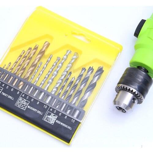16pcs/25pcs Twist Wood Drill For Electric Drill Cutting Tools 1.0-13.0 HSS Straight Shank Drill Bit Set