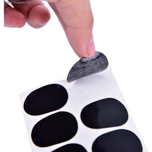 0.55mm Thickness 8 Pcs Black Rubber Soprano Saxophone Sax Clarinet Mouthpiece Pads Patches Cushions