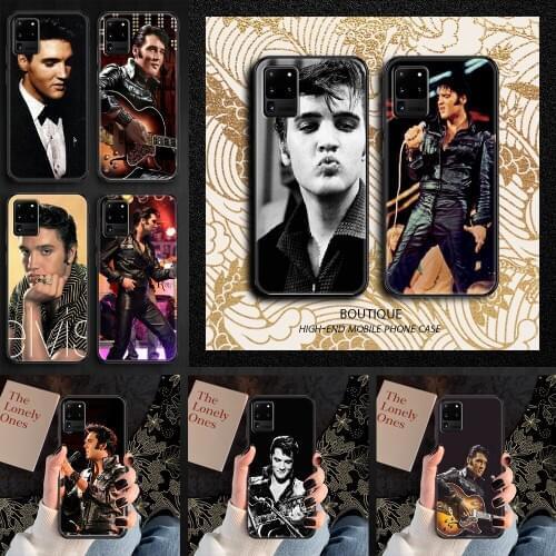 Elvis Presley Kiss Phone case For Samsung Galaxy Note 4 8 9 10 20 S8 S9 S10 S10E S20 Plus UITRA Ultra black silicone cell cover