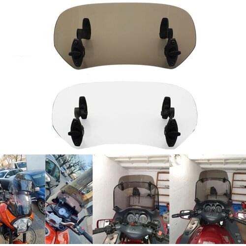 Universal Motorcycle Risen Adjustable Wind Screen Extension Windshield Spoiler Air Deflector For BMW KAWASAKI YAMAHA HONDA SUZUK