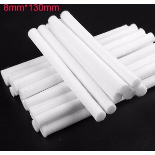 20 Pieces 8mm*130mm Humidifiers Filters Cotton Swab for USB Air Ultrasonic Humidifier Aroma Diffuser Replace Parts Can Be Cut
