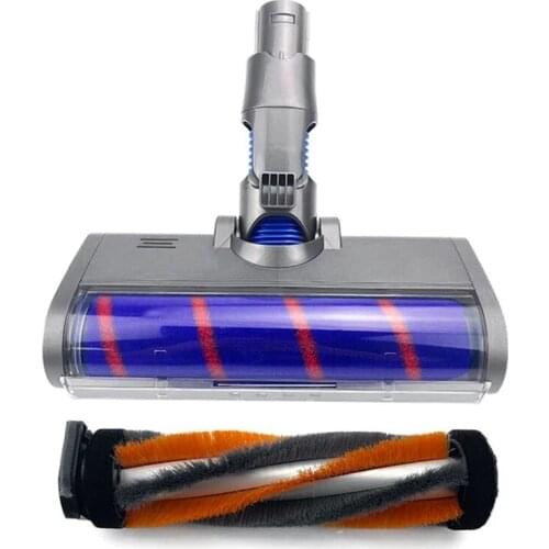 Fluffy Floor Head Roller Brush for Dysons V6 A/B-Type Vacuum Cleaners Parts Rotatable Brush Tool with Led Lights for dyson brush