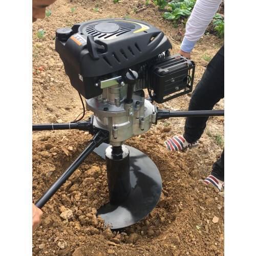 High-power four-stroke digging machine excavator drill tree planting pole pole pile driver planting machine digging Earth Augers