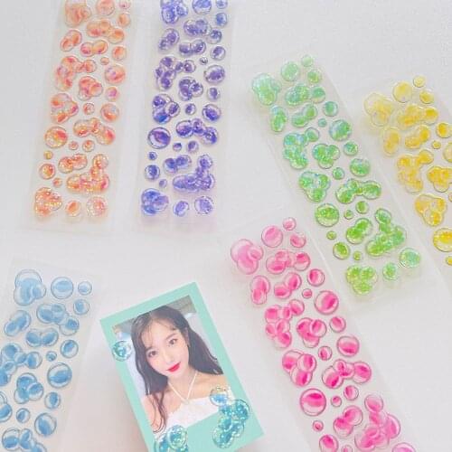 1Pc Cute Bubble Creativity Decorative Sticker DIY Adhesive Stickers Scrapbooking School Supplies Decorative Material Stickers
