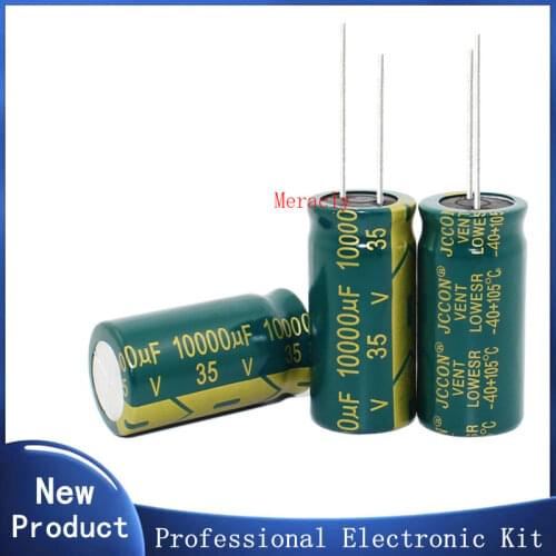 10pcs--100PCS/lot 35V 10000UF 18*35MM high frequency aluminum electrolytic capacitor 10000uf 35v
