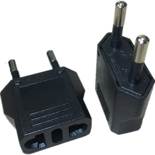 100pcs EU KR Travel Adapter China Japan US To EU Euro European Electric Plug Adapter Power Charger Socket AC Converter Outlet