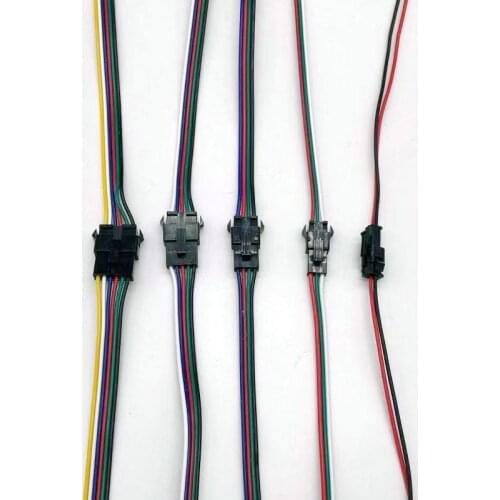 2Pin 3pin 4pin 5pin JST LED Connector Male&Female SYP Connector for RGB RGBW RGBWW LED Strip light car wair cable line module