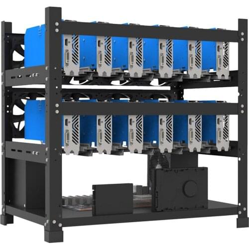 3 Layers 12/8/6 GPU Open Miner Mining Rig Stackable Open Air Case Computer ETH/ETC/ZEC Frame Rig For Bitcoin Miner Kit Ethereum