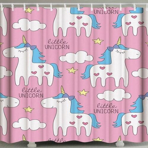 3D Printing Cartoon Polyester Waterproof Printing Shower Curtain Optional Bathroom Curtain Partition Curtain Can Be Customized