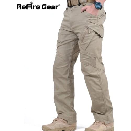 IX9 City Tactical Cargo Pants Men Combat SWAT Army Military Pants Cotton Many Pockets Stretch Flexible Man Casual Trousers XXXL
