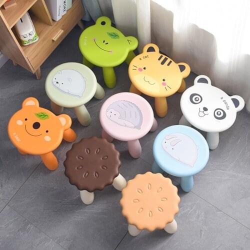 Child Stools Creative Home Low Stool Kindergarten Cute Little Cartoon Bench Kitchen Dinning Chair For 1-2T Baby