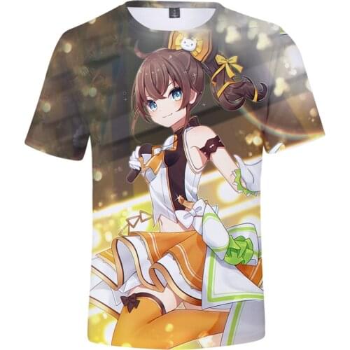 HOLOLIVE VTuber Natsuiro Matsuri 3D Printed Spring Summer Preppy Men/Women Street Clothes T-shirt Streetwear Kawaii style