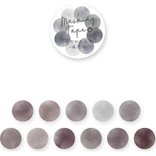 K92C Candy Color Dot Washi Tapes 100 Dots/Roll Washi Circle Stickers Candy Color Writable Washi Dot Tape for DIY Decorations