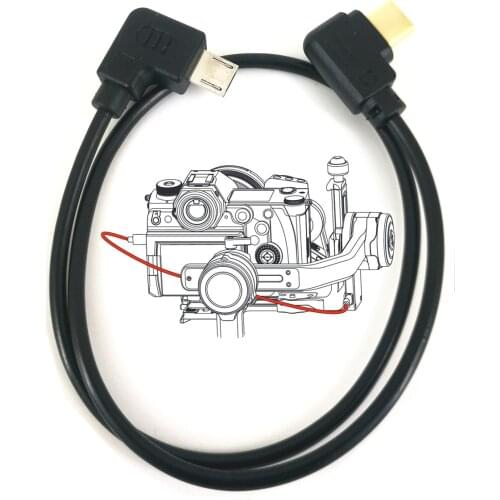 Type-C to Micro USB Camera Control Cable for ZHIYUN Crane 2S 3S Crane2s Crane3s & Canon 90D 5D Mark IV Nikon D850 Z50 A9 USBC