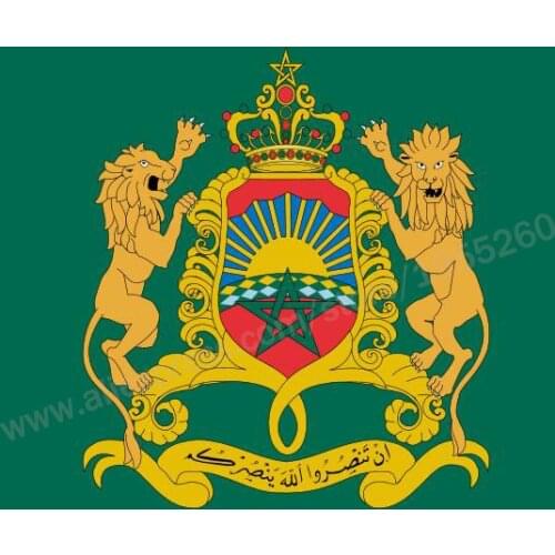 Royal standard of Morocco 3 x 3 FT 90 x 90 cm Morocco Flags Banners