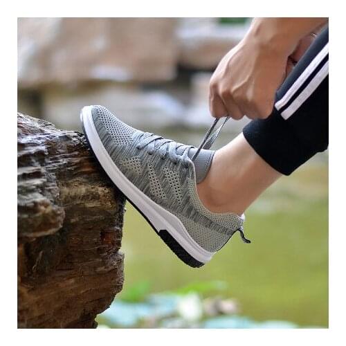 2020 New Arrival Summer Casual Shoes For Men Fashion Breathable Mesh Lace Up Men Flats Sneakers Jogging Shoes Plus Size 39-44