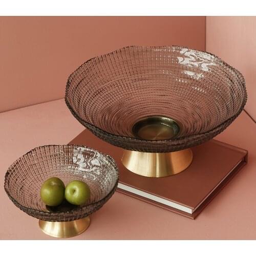 Light luxury style fruit plate good-looking tea table glass dried fruit tray no fading no odor online red creative personality h