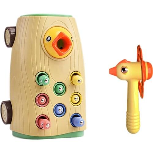 Magnetic Woodpecker Catch the Worms Toy Catching and Feeding Game Pretend Play Toy