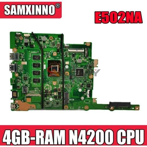 Akemy E502NA Laptop motherboard for ASUS VivoBook E502NA (15 inch) E502N original mainboard 4GB-RAM Pentium N4200 CPU