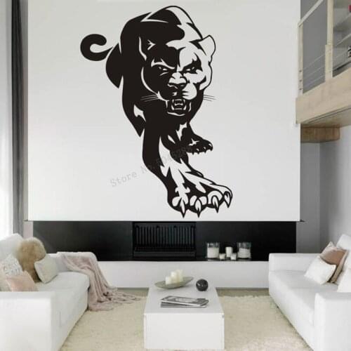 Black Panther Wall Stickers Wild Tribal Animal Vinyl Art Decal Jungle Predator Mural Living Room Creative Home Decoration LL1231
