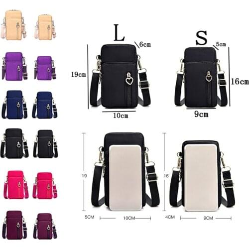 New Coin Bag Mini Nylon Crossody Cell Phone Cash Messenger Shoulder Bag Strap Wallet Pouch Bag Purse Waterproof 2020
