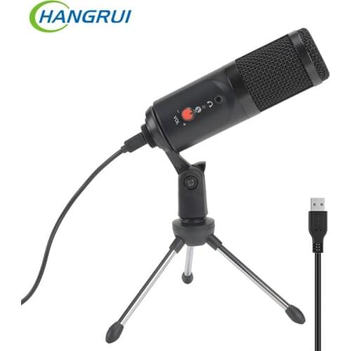 NEW Metal USB Condenser Recording Microphone For Laptop PC Computer Sound Studio Recording Vocals Voice For YouTube Tik Tok Live