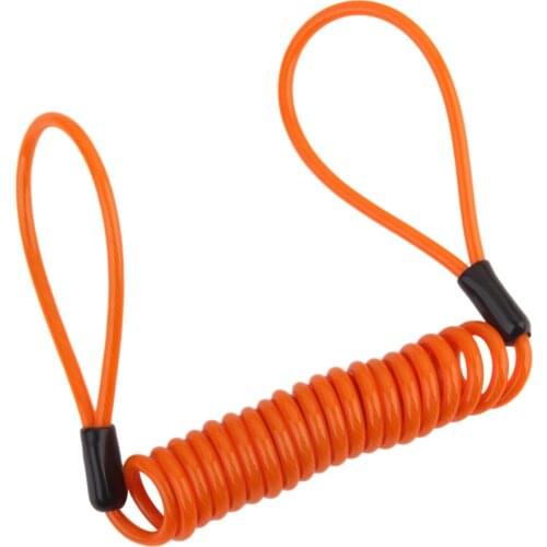 MOTORCYCLE MOTORBIKE SCOOTER SECURITY ORANGE DISC LOCK REMINDER CABLE WIRE KIT