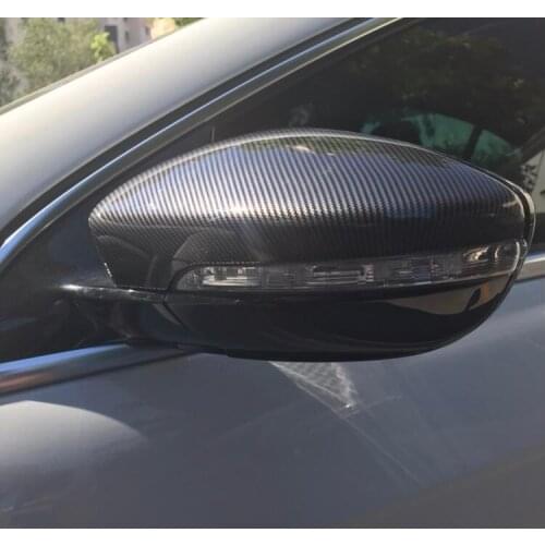 Full Replacement carbon fiber look Rear View Wing Mirror Covers Caps For Volkswagen VW Beetle CC Eos Passat Jetta Scirocco