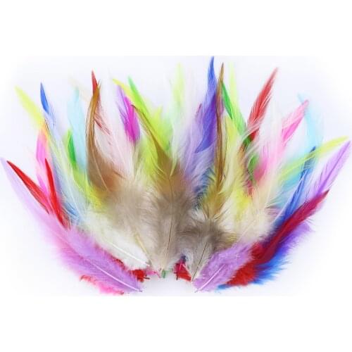 50pcs Mixing Chicken Feathers Beautiful 4-6 inch White Rooster Feather for Crafts Diy Jewelry Dreamcatcher Materials Decoration