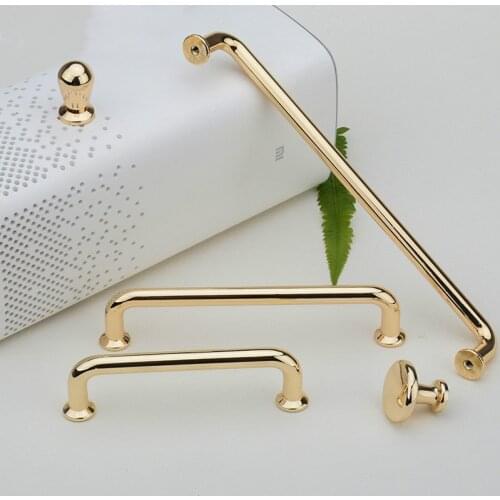 European Luxury Gold Zinc Alloy Cabinet Handles and Knobs Kitchen Cupboard Wardrobe Door Pulls Furniture Handle Hardware