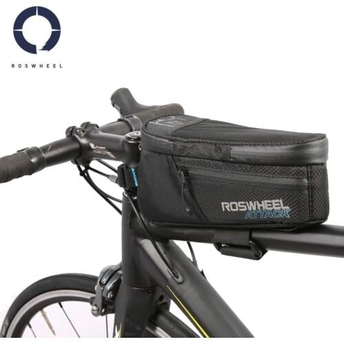 Roswheel Waterproof Cycling Front Frame Tube Top Bicycle Bike Bag Pannier Cycling Pack with Phone Holder Attack Series 121370